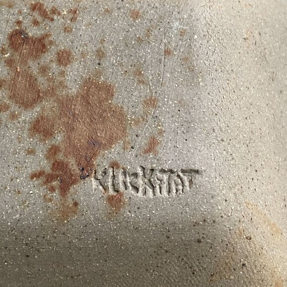 Klickitat Art Pottery Stoneware Lava Abstract Glazed Rectangular Serving Bowl - Picture 2 of 9